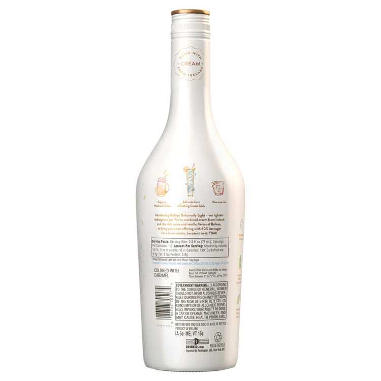 Baileys Deliciously Light Cream Liqueur 40% Less Sugar And Calories 32 - 750ML