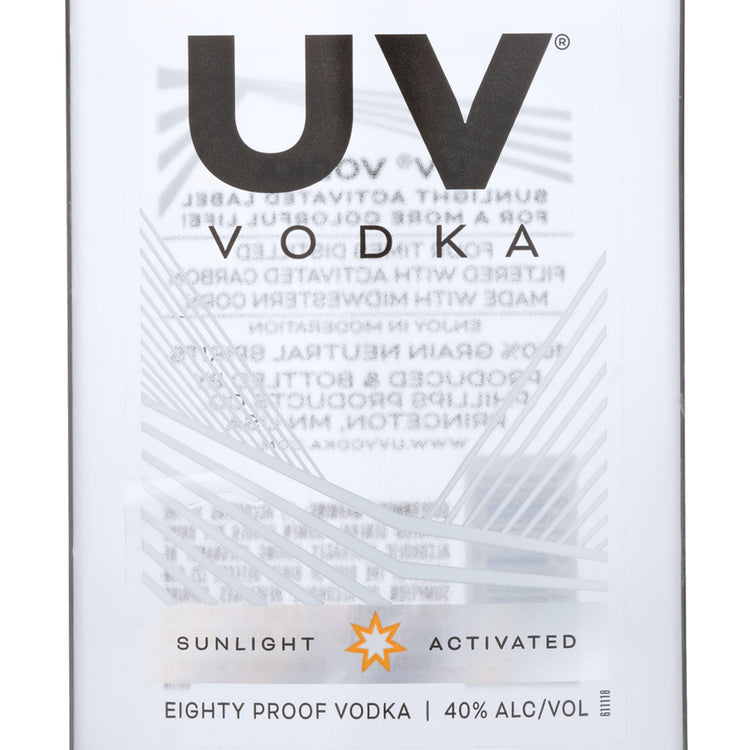 Uv Vodka 80 - 375ML - Front Label