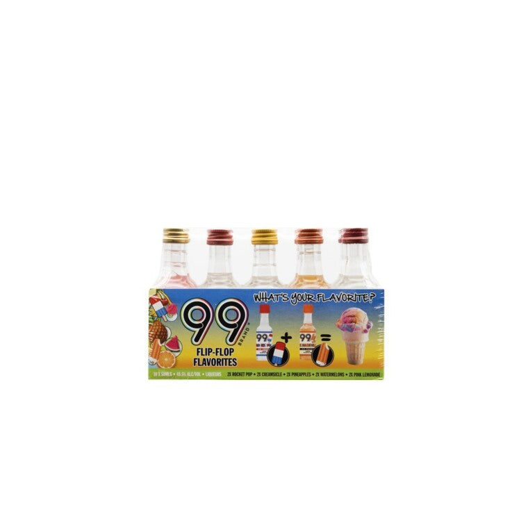 99 Brand Flip Flop Combo 2 Each Pineapple Schnapps, Rocket Pop Creamsi - 50ML - Back