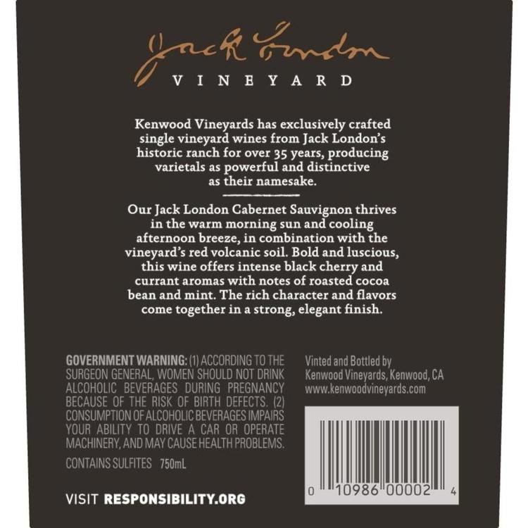 Kenwood Cabernet Sauvignon Jack London Vineyard Sonoma Mountain - 750ML