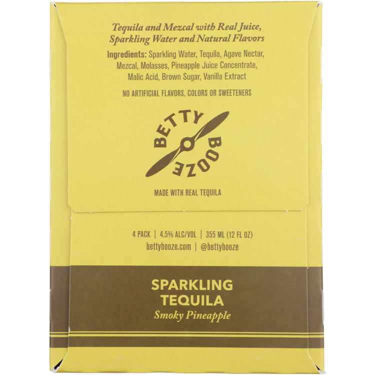 Betty Booze Sparkling Tequila Smoky Pineapple Cocktail - 355ML