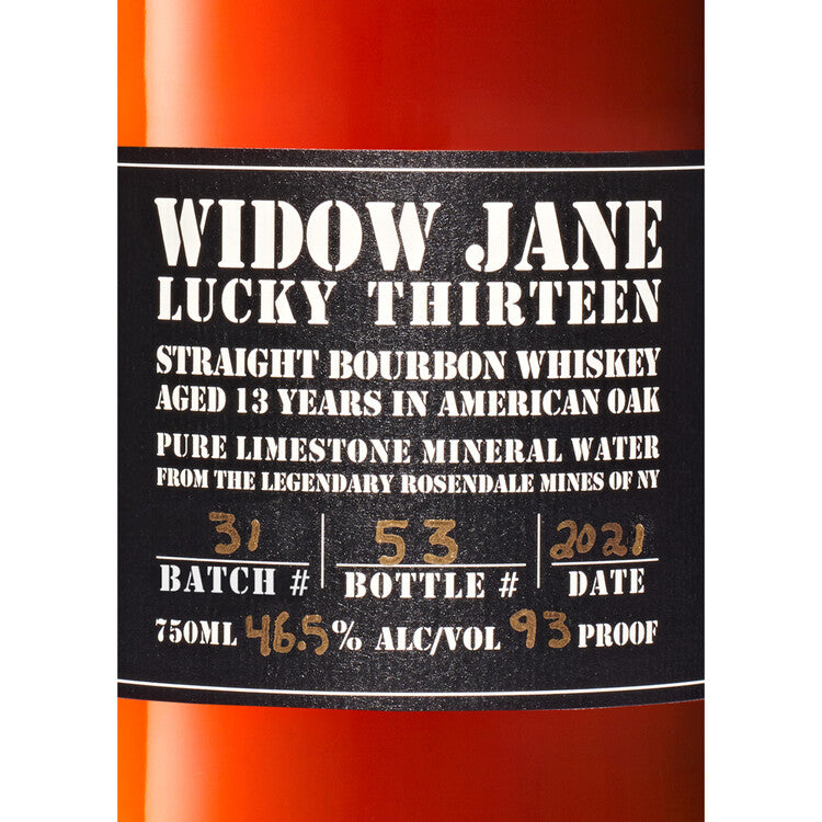 Widow Jane Straight Bourbon Lucky Thirteen 13 Yr 93 - 750ML