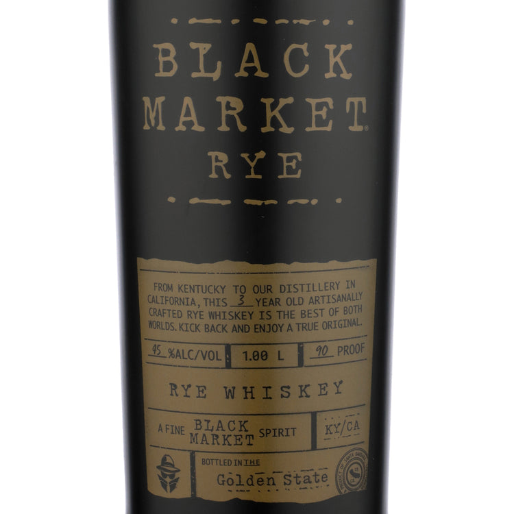 Black Market Spirits Rye Whiskey 3 Yr 90 - 1.0L