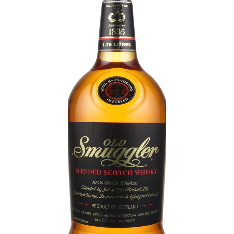 Old Smuggler Blended Scotch 80 - 1.75L - Front Label