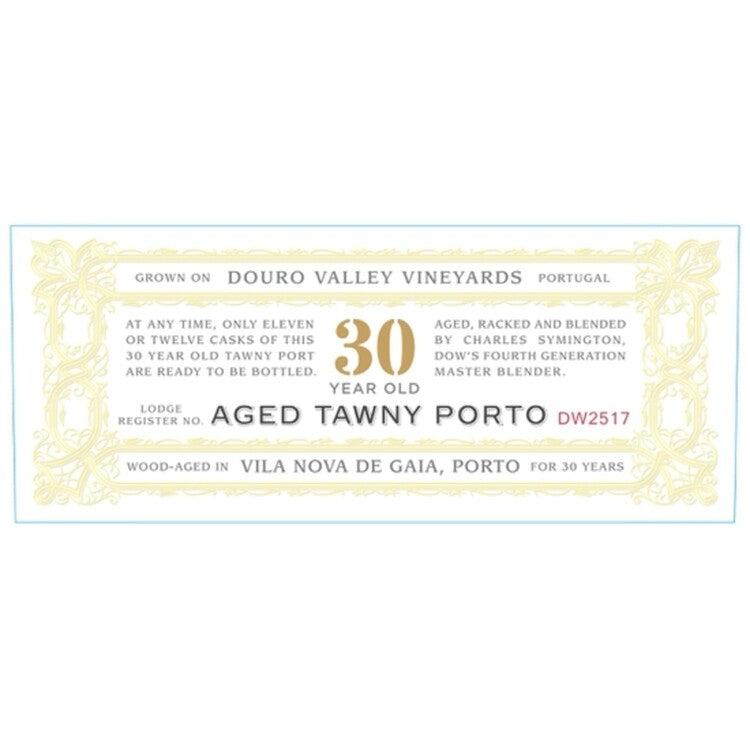 Dow's Porto Tawny 30 Yr - 750ML - Front Label