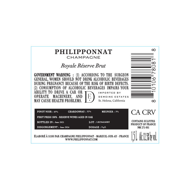 Philipponnat Champagne Royale Reserve Brut - 1.5L