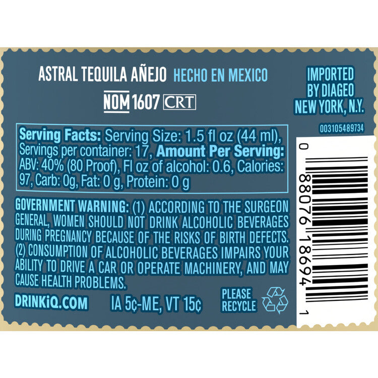 Astral Tequila Anejo 80 - 750ML