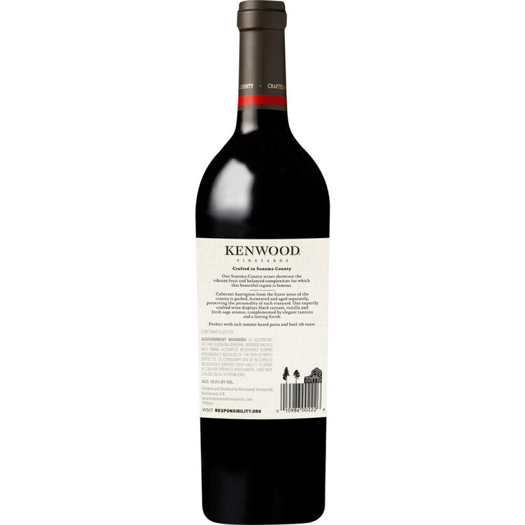 Kenwood Cabernet Sauvignon Sonoma & Mendocino Counties California - 750ML
