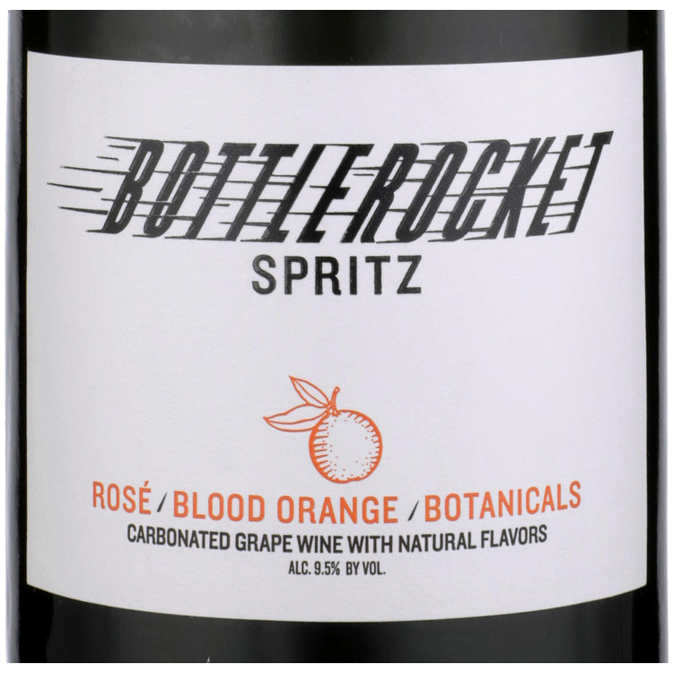 Bottle Rocket Spritz Carbonated Rose Blood Orange Botanicals Flavored - 750ML