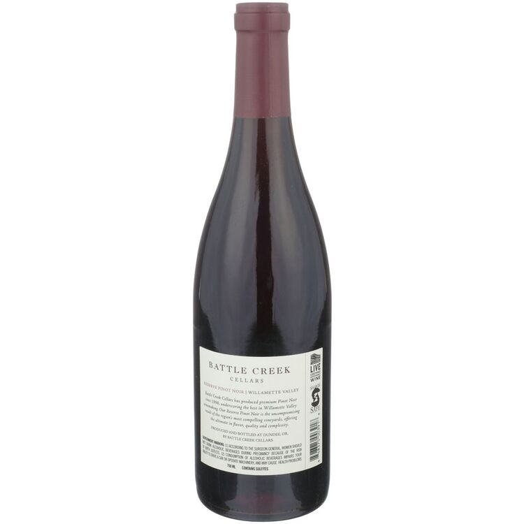 Battle Creek Cellars Pinot Noir Reserve Willamette Valley 2018 - 750ML
