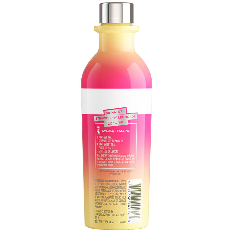 Svedka Strawberry Lemonade Flavored Vodka 70 - 375ML