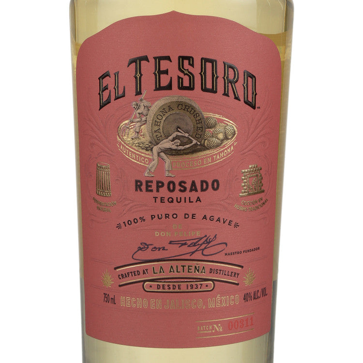 El Tesoro Tequila Reposado 80 - 750ML - Front Label