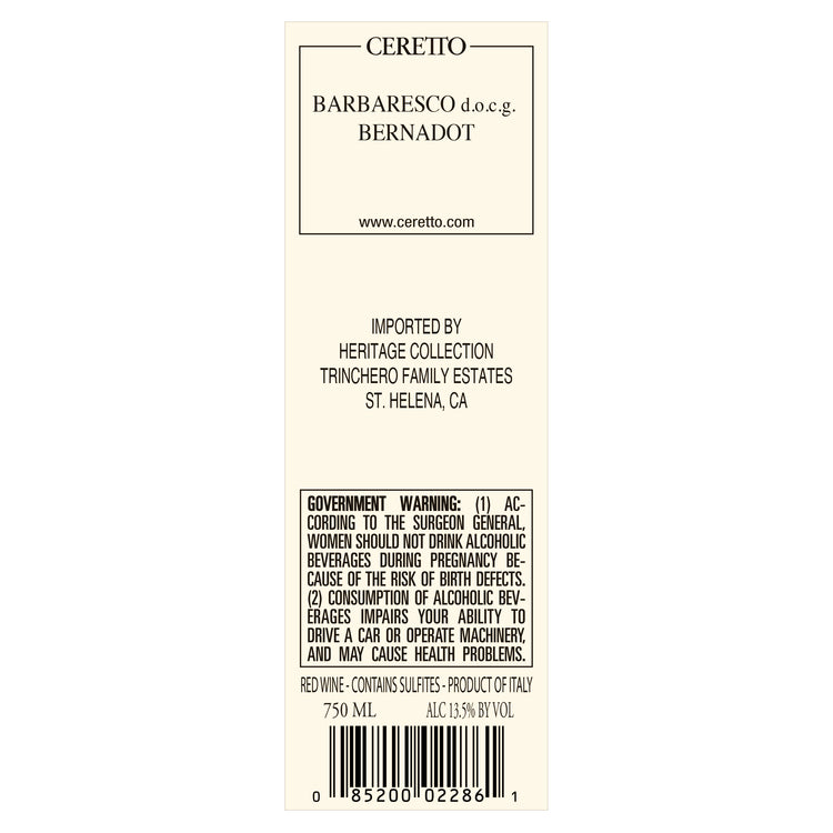 Ceretto Barbaresco Bernardot 2020 - 750ML