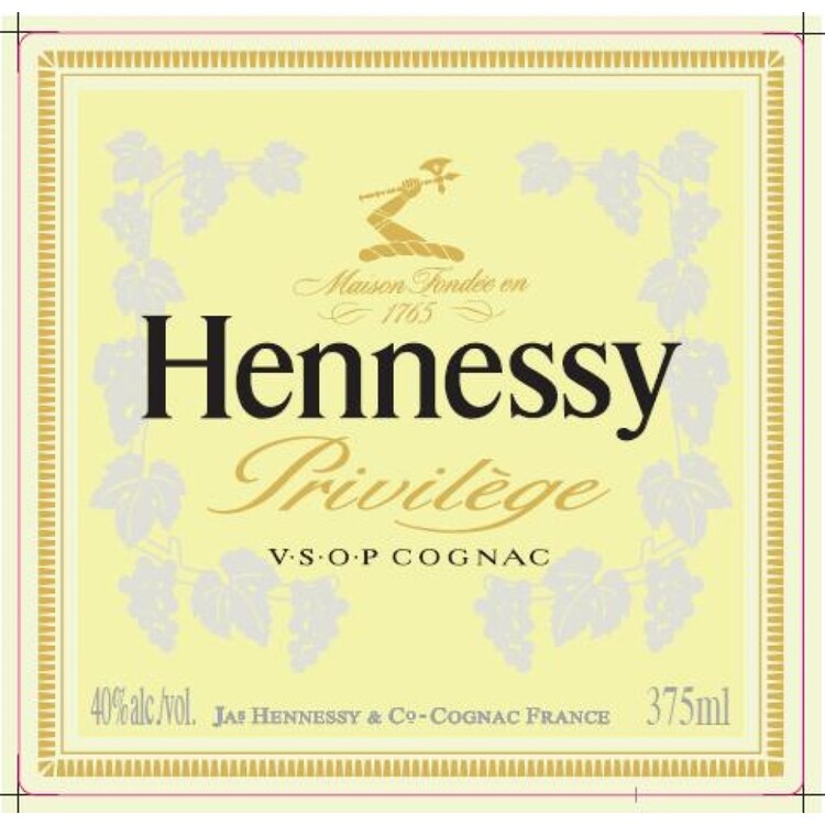 Hennessy Cognac Vsop 80 - 375ML - Front Label