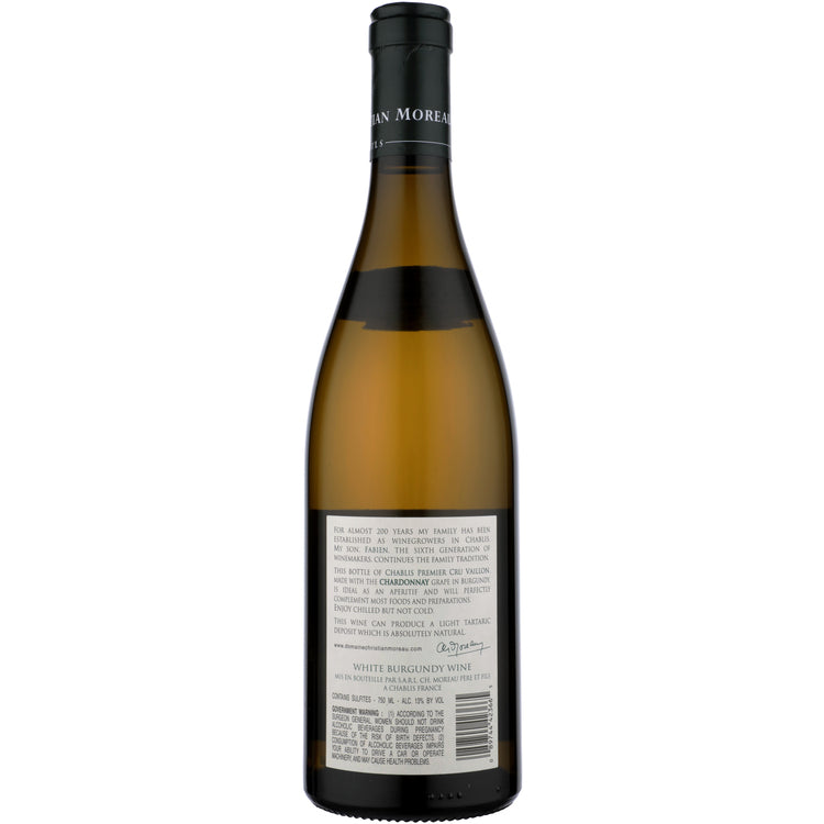 Christian Moreau Chablis Vaillons Premier Cru 2023 - 750ML