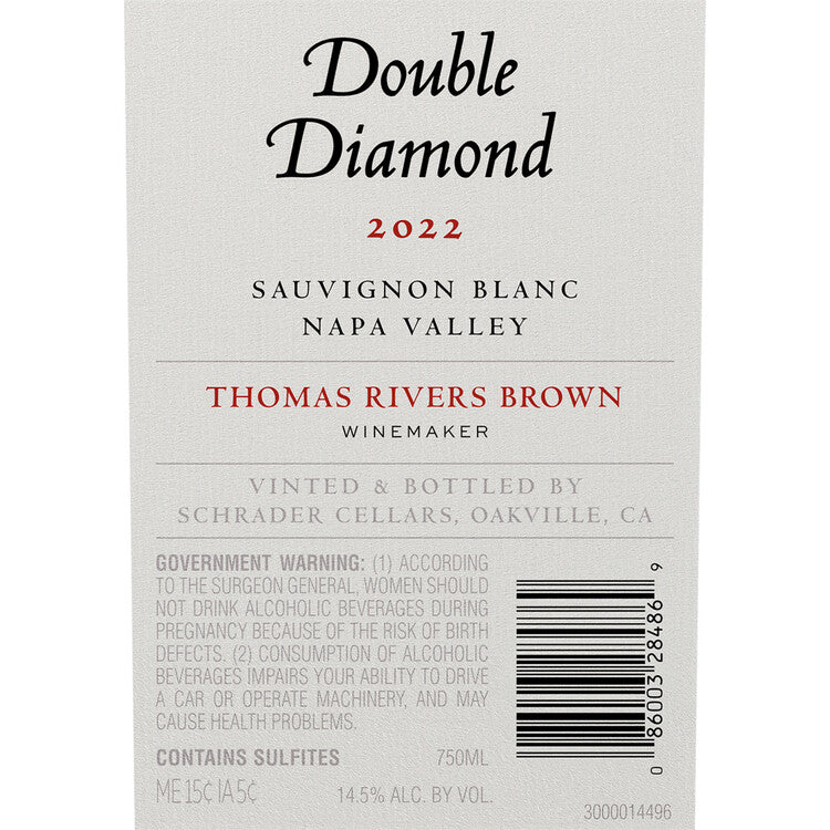 Double Diamond Sauvignon Blanc Napa Valley 2023 - 750ML
