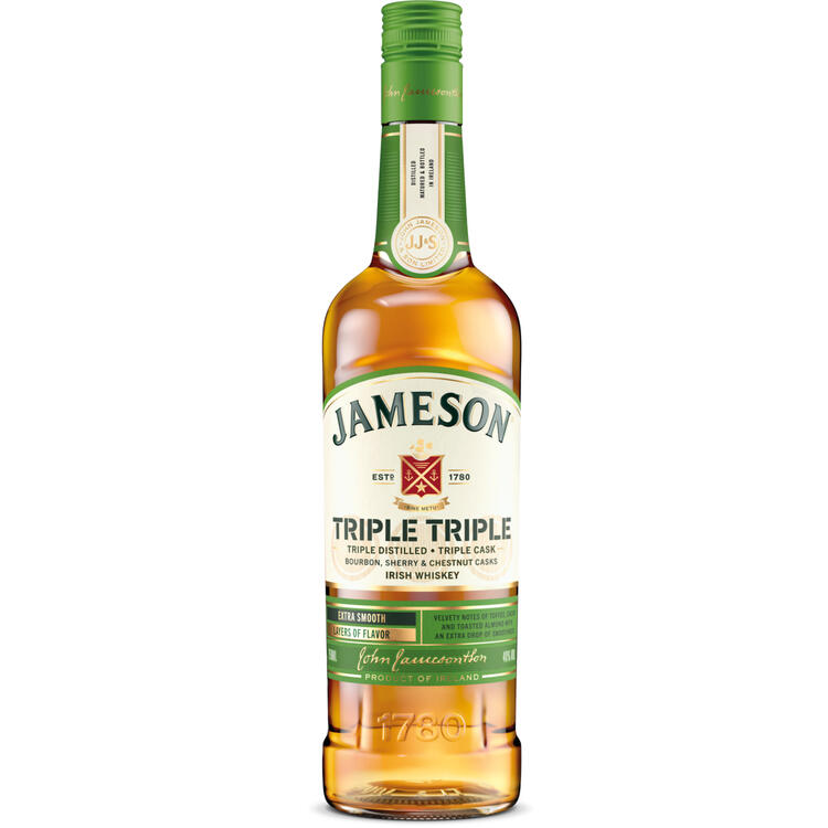 Jameson Blended Irish Whiskey Triple Triple 80 - 750ML - Front