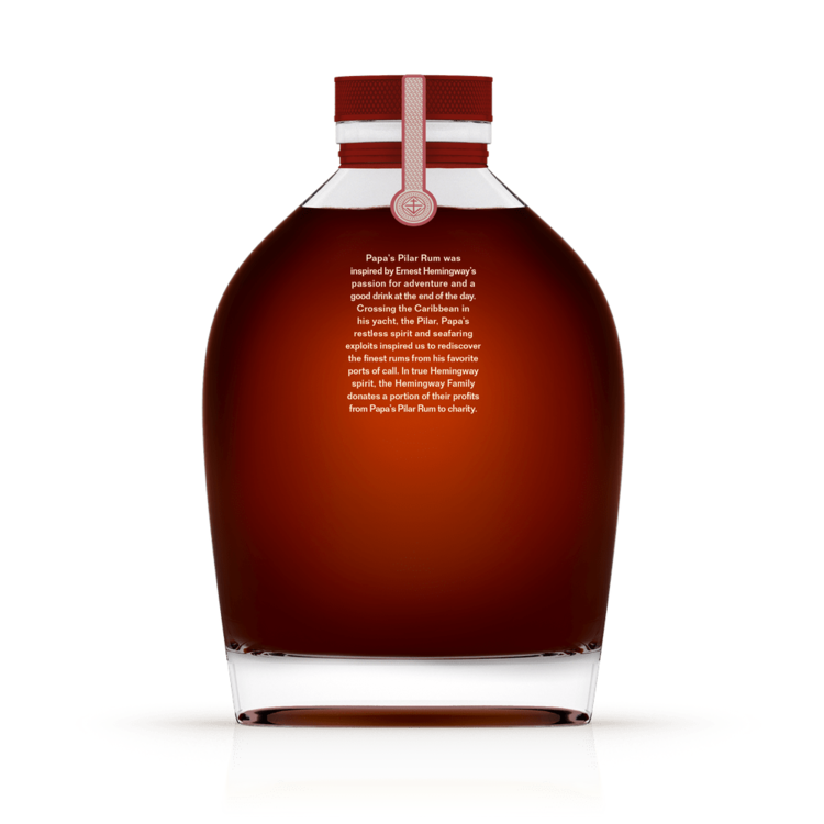 Papa's Pilar Dark Rum 24 Solera Profile Spanish Sherry Casks Limited E - 750ML - Back Label