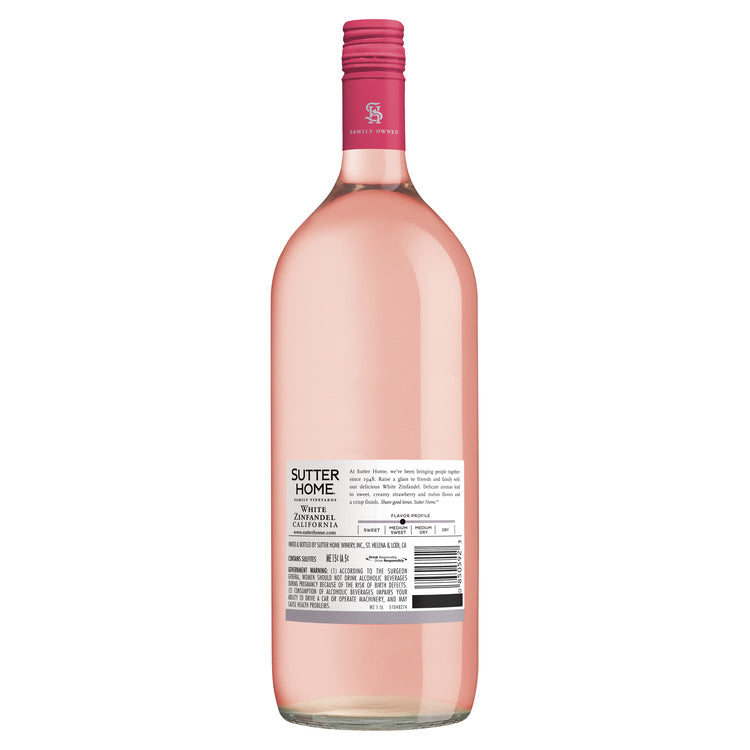 Sutter Home White Zinfandel City Of Hope California - 1.5L