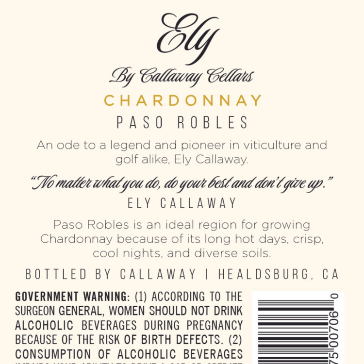 Ely Chardonnay Paso Robles 2020 - 750ML