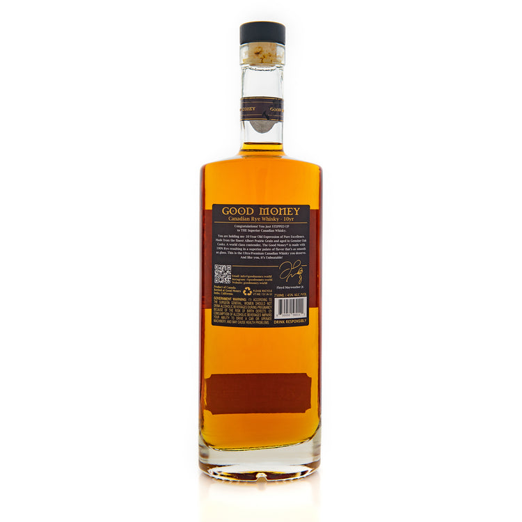 Good Money Canadian Rye Whisky Limited Release 10 Yr 90 - 750ML