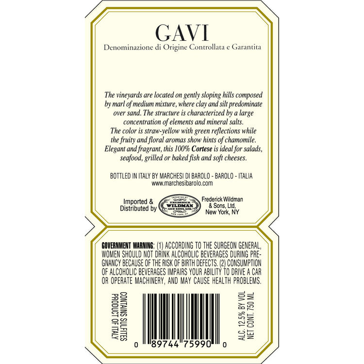 Marchesi Di Barolo Gavi 2022 - 750ML