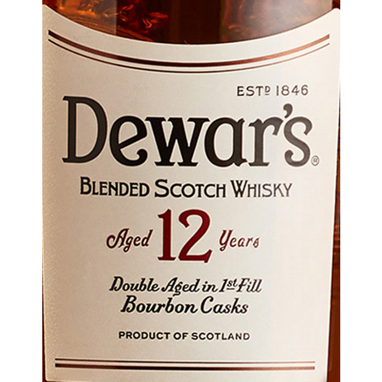 Dewar'S Blended Scotch Double Aged In 1st Fill Bourbon Casks 12 Yr 80 - 1.0L