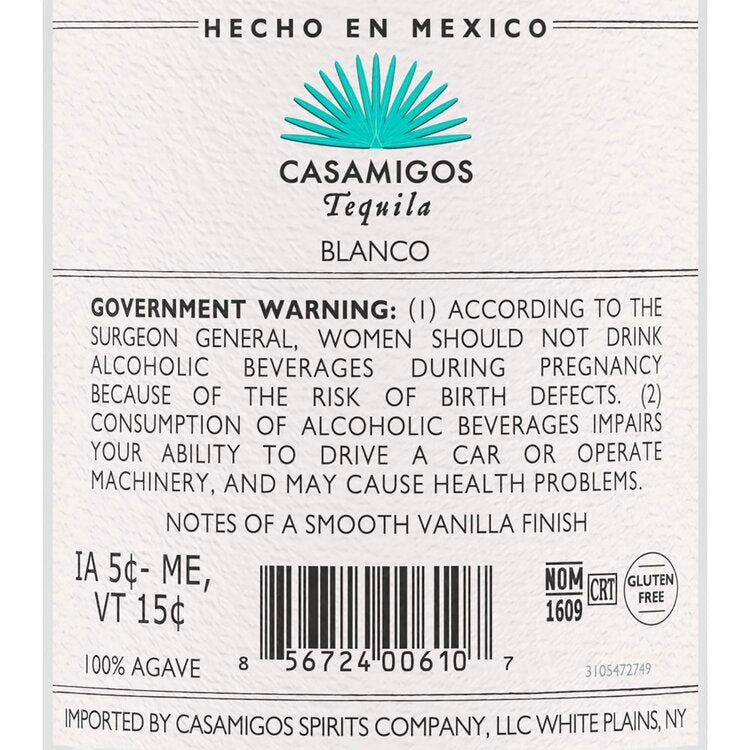 Casamigos Tequila Blanco 80 - 1.0L
