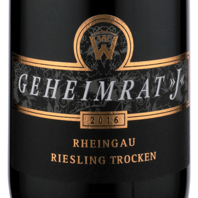 Weinguter Wegeler Riesling Trocken Geheimrat J Rheingau 2016 - 750ML - Front Label