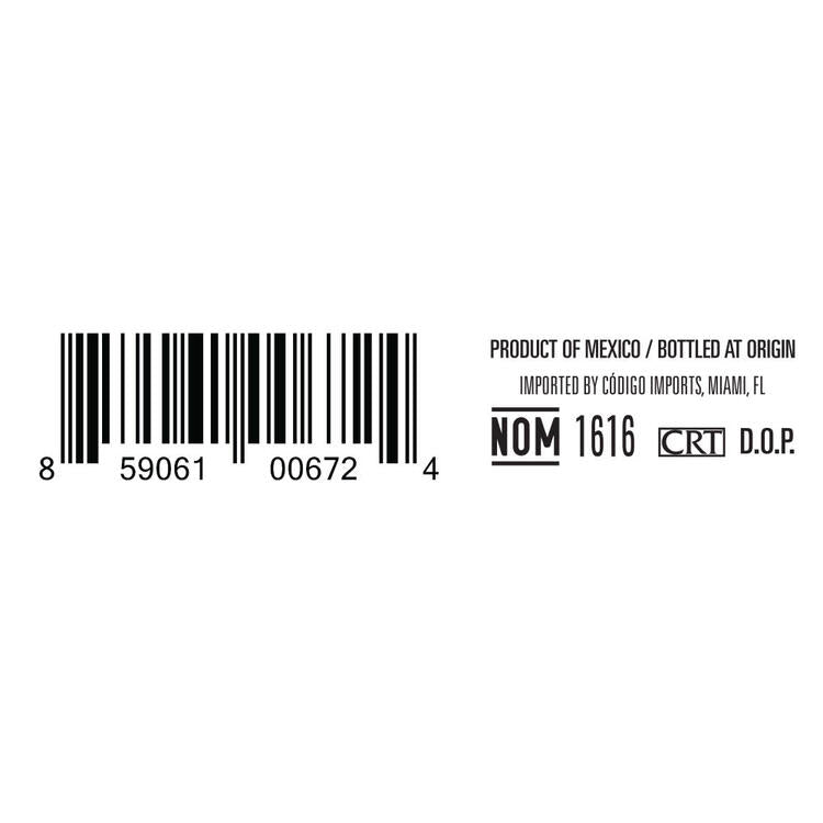 Codigo 1530 Tequila Blanco 80 - 50ML - Back Label