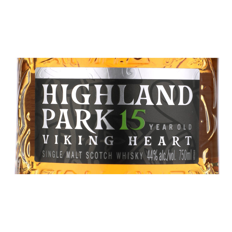Highland Park Single Malt Scotch Viking Heart 15 Yr 88 - 750ML - Front Label