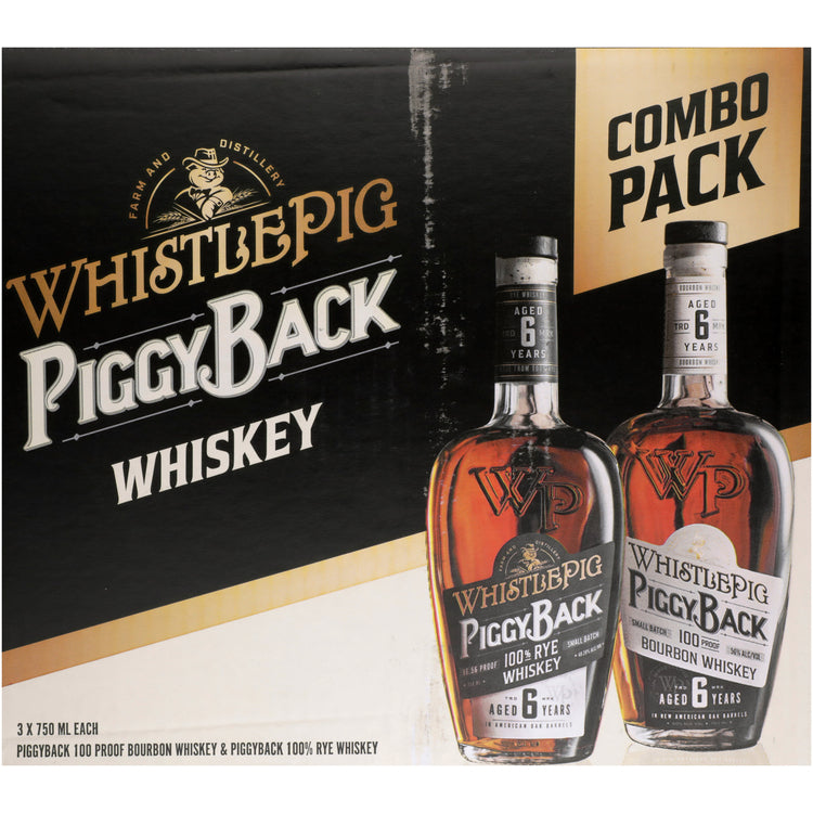 Whistlepig Piggyback In New American Oak Barrels Combo 3 Each Rye 6 Yr - 750ML