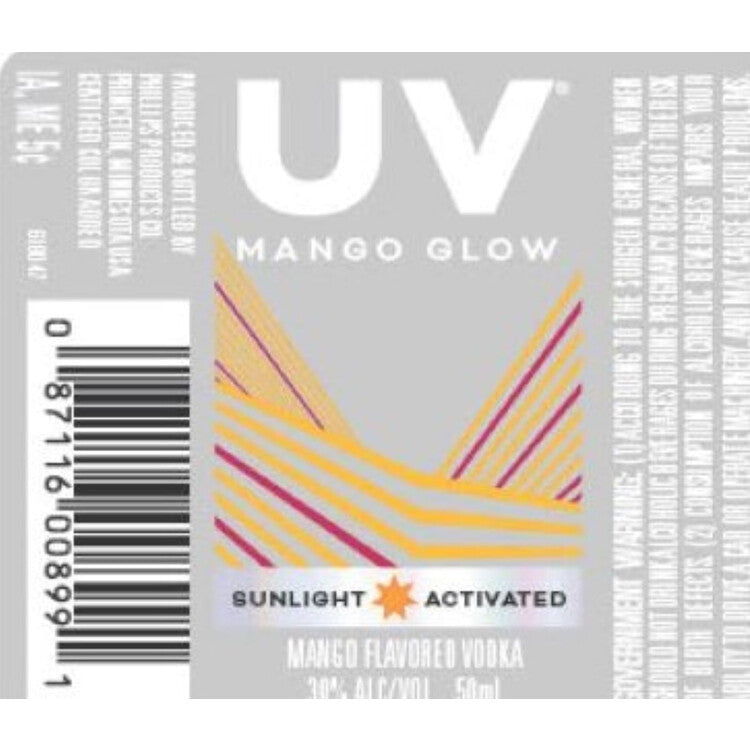 Uv Mango Flavored Vodka Glow 60 - 50ML