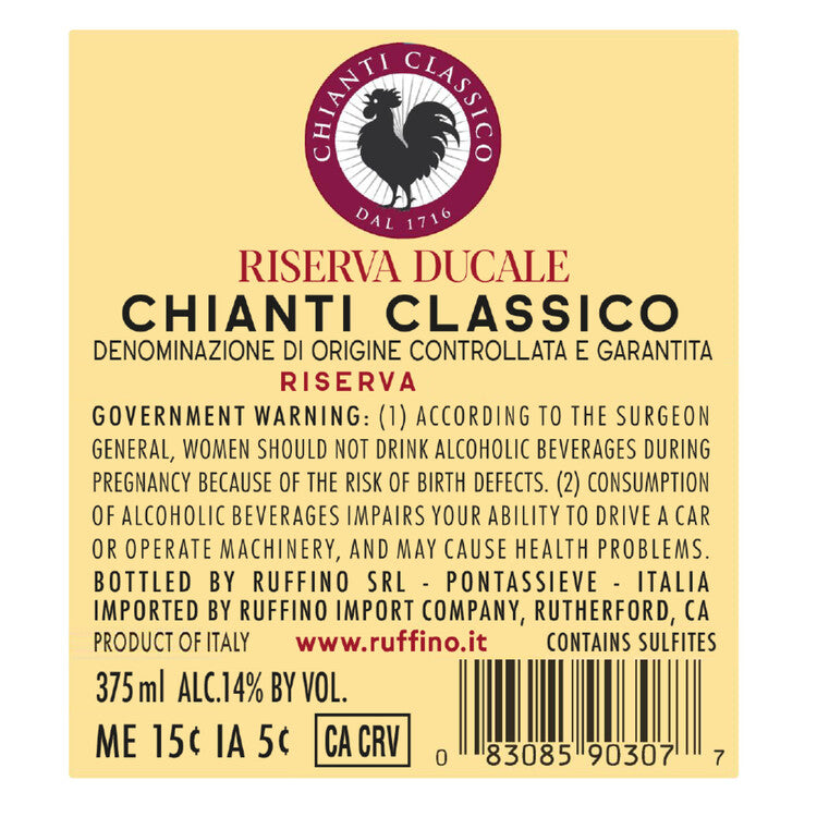 Ruffino Chianti Classico Riserva Ducale 2020 - 375ML