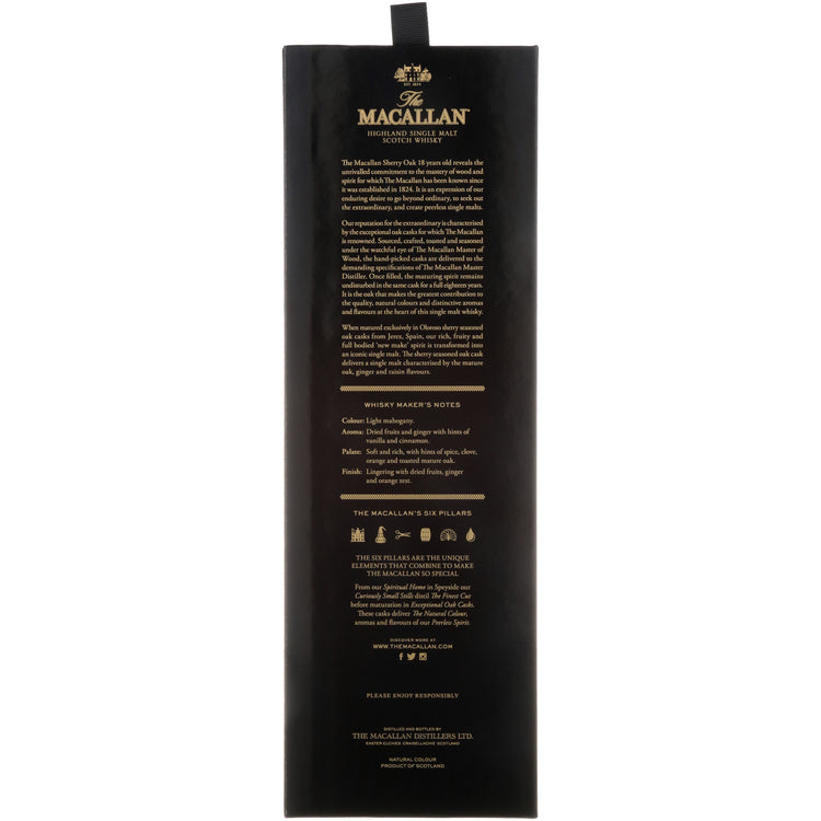The Macallan Single Malt Scotch Sherry Oak Cask 18 Yr 86 - 750ML