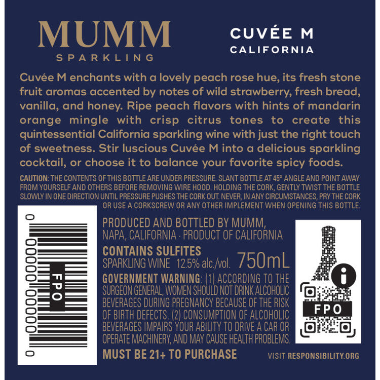 Mumm Sparkling Cuvee M California - 750ML