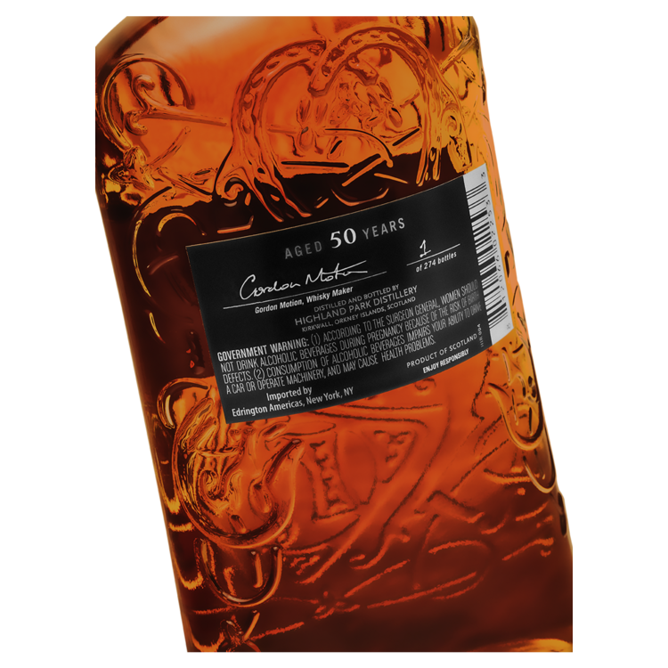 Highland Park Single Malt Scotch 50 Yr 87.6 - 750ML - Back Label