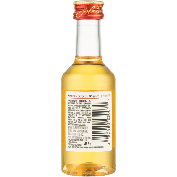 Dewar's Blended Scotch White Label 80 - 50ML - Back