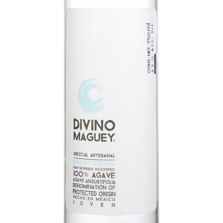 Divino Maguey Mezcal Artesanal Maguey Espadin Joven 84 - 1.0L - Front Label