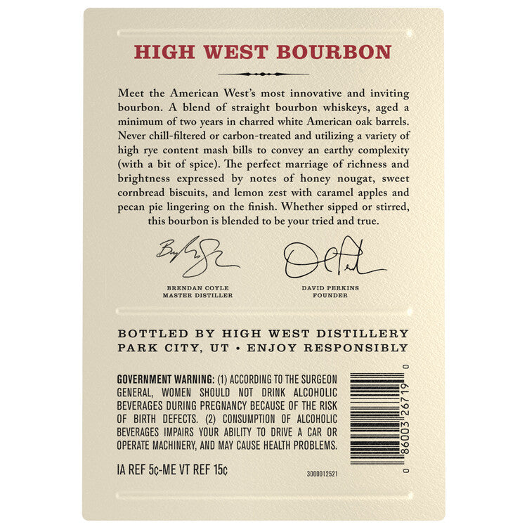 High West Blended Bourbon 92 - 1.75L