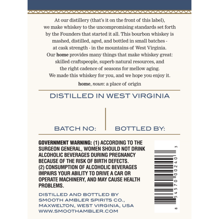 Smooth Ambler Straight Bourbon Founders Cask Strength Series 126 - 750ML