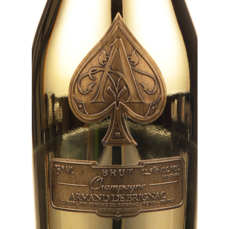 Armand De Brignac Champagne Brut W/ Velvet Gift Bag - 750ML - Front Label