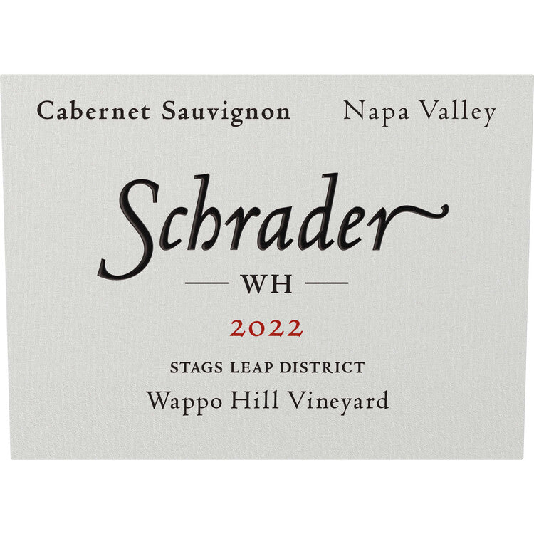 Schrader Cabernet Sauvignon Wh Wappo Hill Vineyard Stags Leap District - 750ML