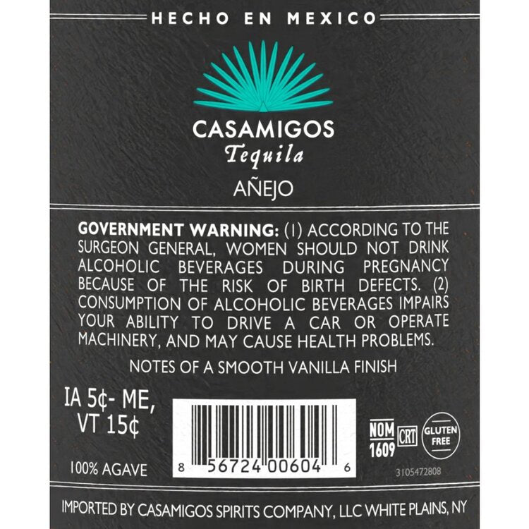 Casamigos Tequila Anejo 80 - 1.75L