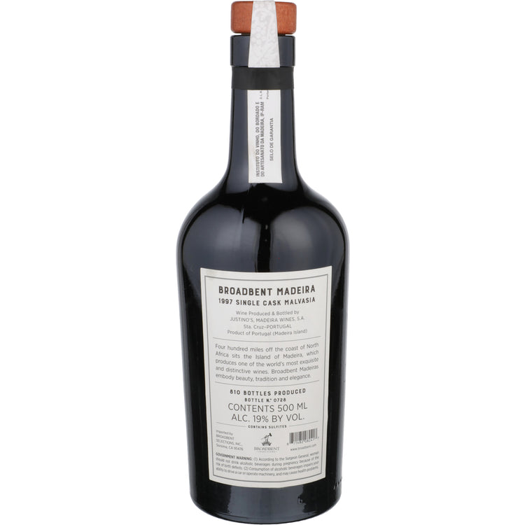 Broadbent Madeira Malvasia Single Cask No. M 217 1997 Wood Box - 500ML
