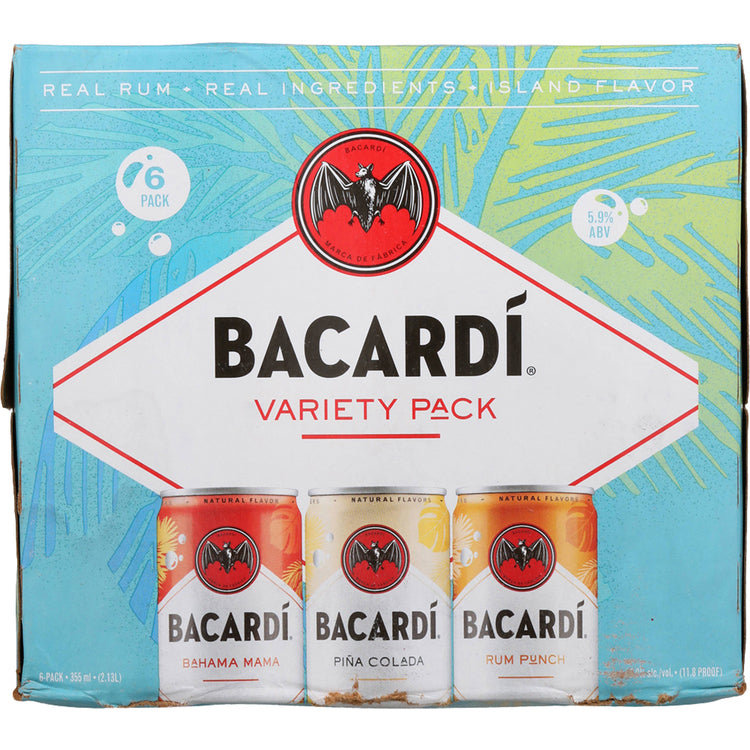 Bacardi Cocktail Combo 2 Each Rum Punch 11.8, Bahama Mama 11.8 & Pina - 355ML