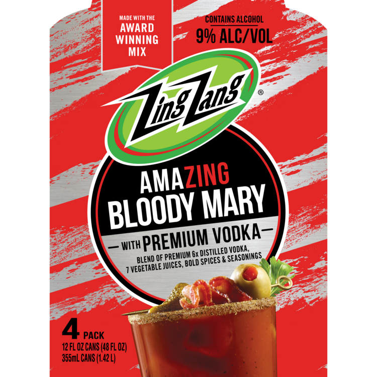 Zing Zang Bloody Mary Made With Vodka 18 - 12 Z - Front Label