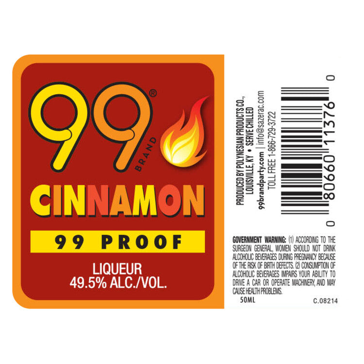 99 Brand Cinnamon Schnapps 99 - 50ML