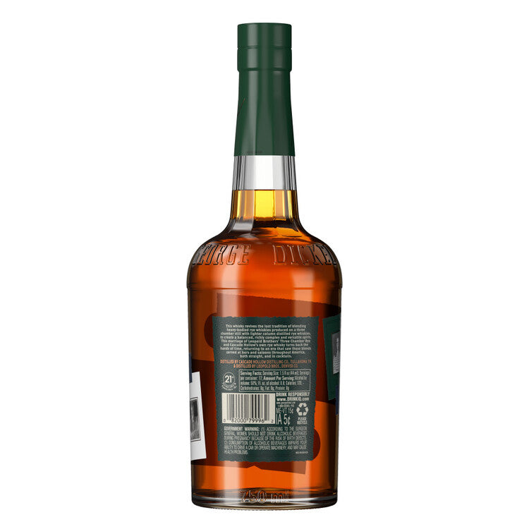 George Dickel Rye Whiskey X Leopold Bros Collaboration Blend Colimn St - 750ML