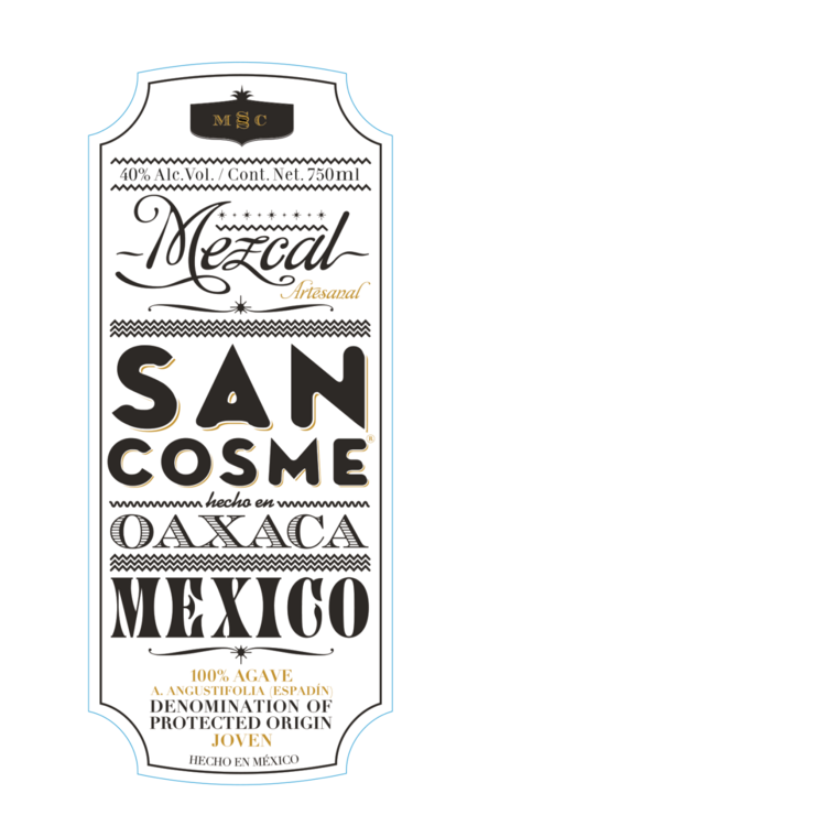 San Cosme Mezcal Joven 80 W/ 2 Glasses - 750ML